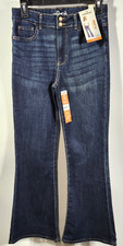 Jordache Jeans Girls 14 Dark Wash Blue High Rise Flare Stretch Denim NEW