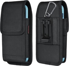 Phone Holster for Belt with Metal Clip and Magnetic Closure Compatible with iPho