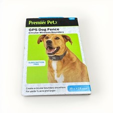 Premier Pet GPS Dog Fence Collar - Circular Wireless Boundary - NEW FREE SHIP