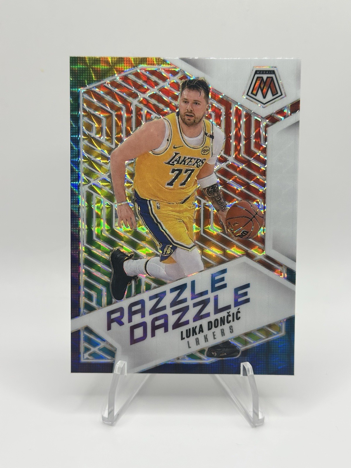 2024-25 Panini Mosaic Razzle Dazzle Luka Doncic SP Lakers