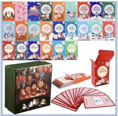 New Christmas Board Game Set, Advent Calendar 24-day Countdown Card Games