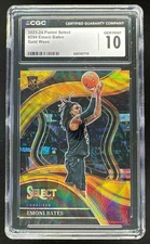 2023-24 Panini Select Gold Wave Prizms #294 Emoni Bates RC Courtside /10 CGC 10