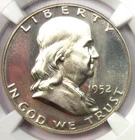 1952 PROOF Franklin Half Dollar 50C Coin - NGC PR67 Cameo (PF67) - $2,650 Value