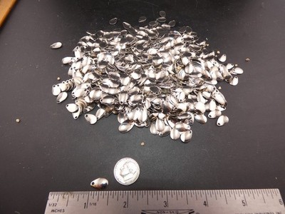 COLORADO SPINNER LURE ICE JIG BLADES SMALL TINY SMOOTH CHROME SIZE 00 100 PCS