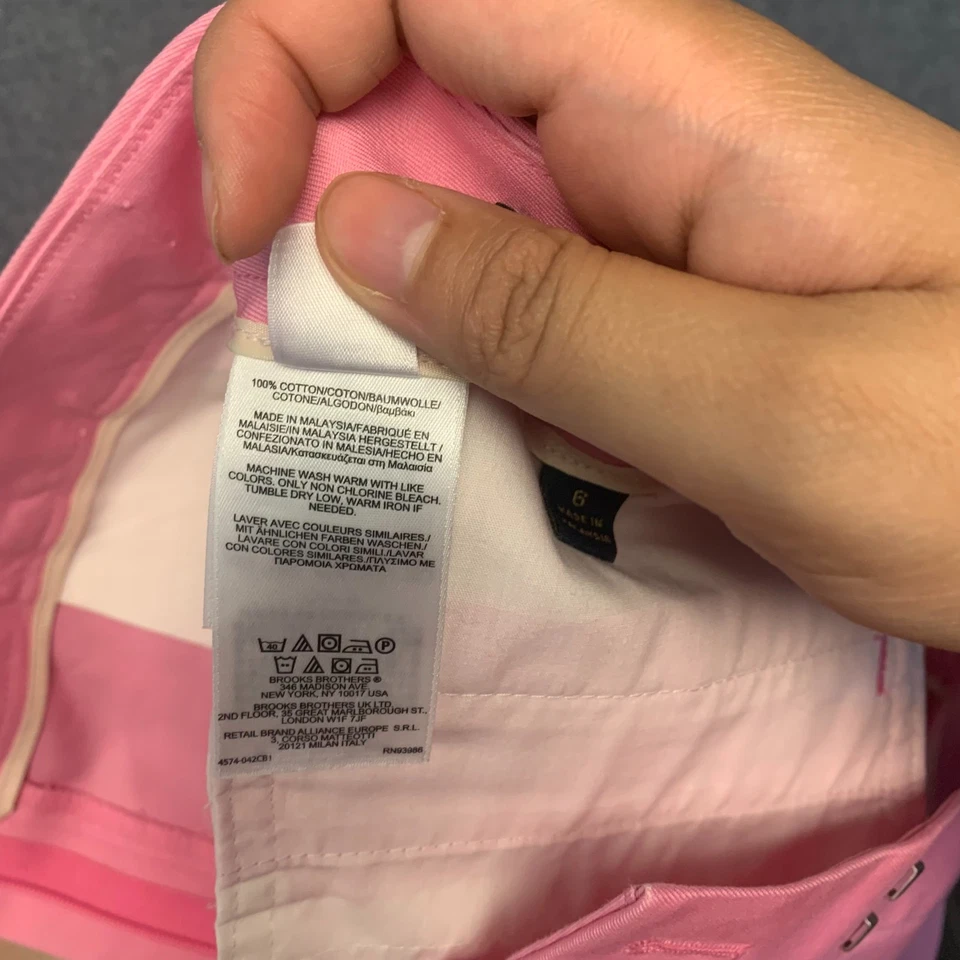 Pantalones Cortos Brooks Brothers 346 Mujer Talla 6 Rosa Frente Plano Bermuda Chino Verano Foto 4 de 4