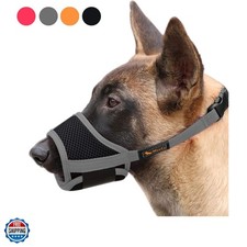 Soft Nylon Muzzle Anti Biting Barking Chewing,Air Mesh Breathable Drinkable A...