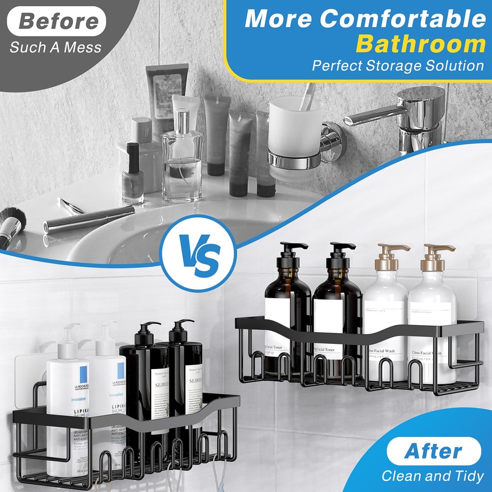Shower Caddy 5 Pack,Adhesive Shower Organizer for Bathroom Storage&Home Decor...
