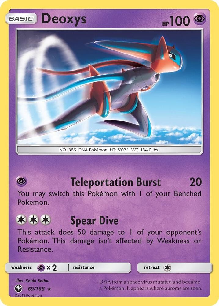 Deoxys (69) 69/168 SM - Celestial Storm NM Pokémon TCG