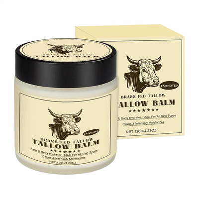 Beef Tallow & Honig Balsam   Lionmane Grass Fed Rindertalg Creme Für Gesicht, Kö