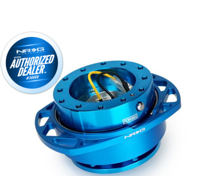NEW NRG STEERING WHEEL QUICK RELEASE WITH RACE HANDLE  + HARDWARE SRK-257BL-BL