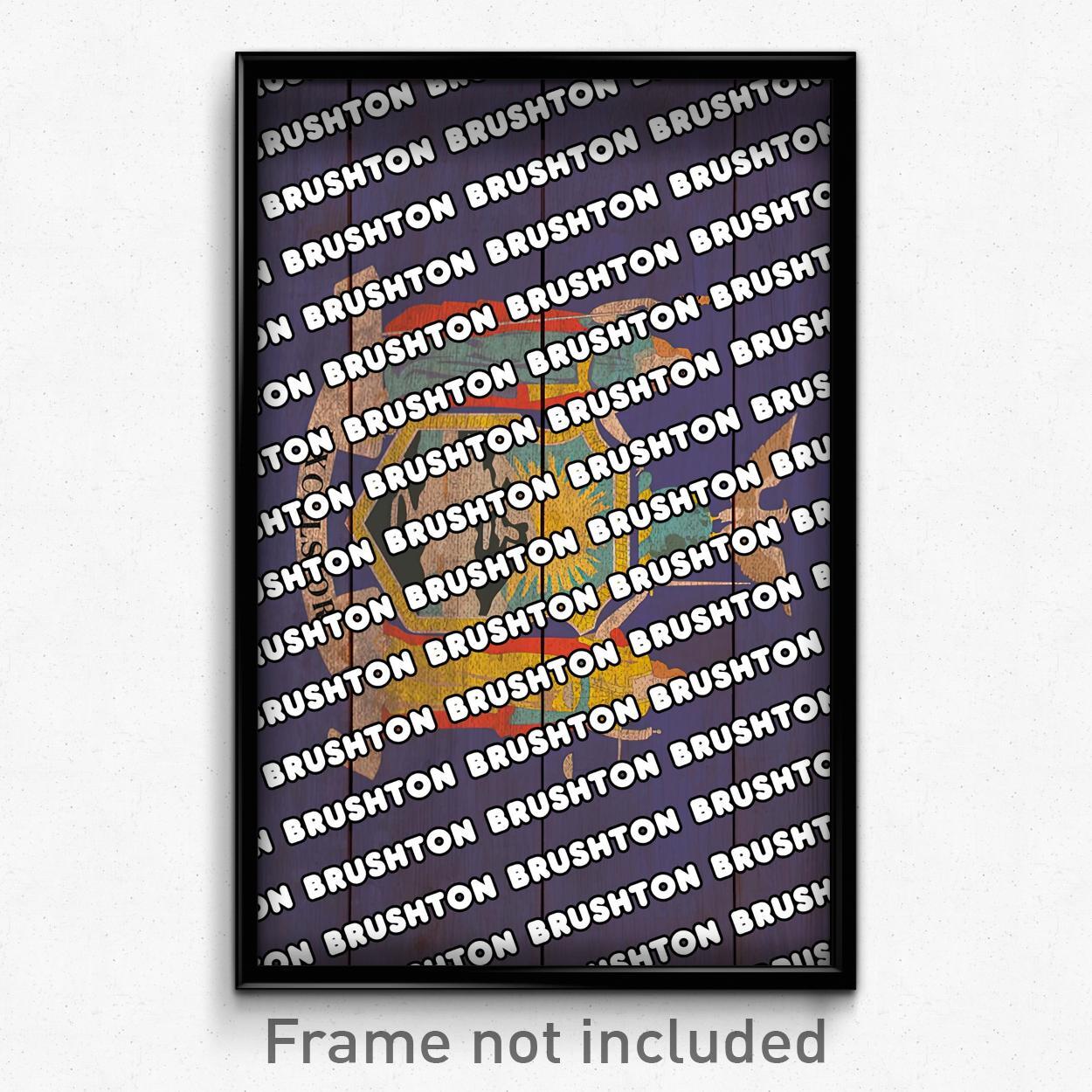 Brushton New York Poster (NY City Souvenir 11x17 Town Print) eBay