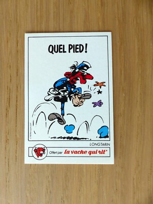 Gaston - Longtarin what foot / laughing cow Franquin Spirou sticker Lagaffe
