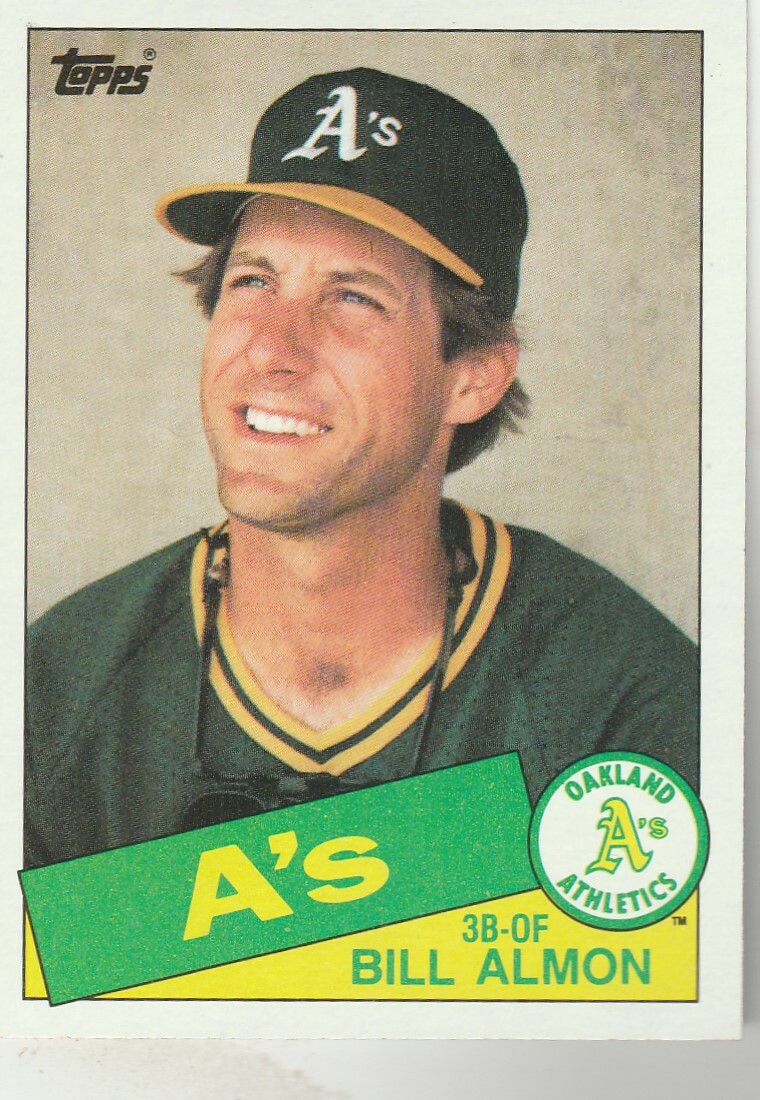 FREE SHIPPING-MINT-1985 Topps #607 Bill Almon Athletics PLUS BONUS CARDS