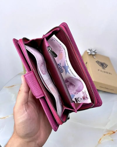 Cartera grande para mujer tipo 2069, 3 colores de cuero genuino, regalo para mujer, hecha a mano - Imagen 11 de 26