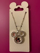 Disney World Disneyland Authentic Minnie Mouse floating charm necklace NWT