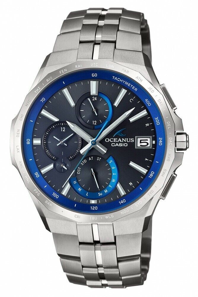 Casio Oceanus Manta OCW-S5000-1AJF 42mm Titanium Case and Titanium Band ...