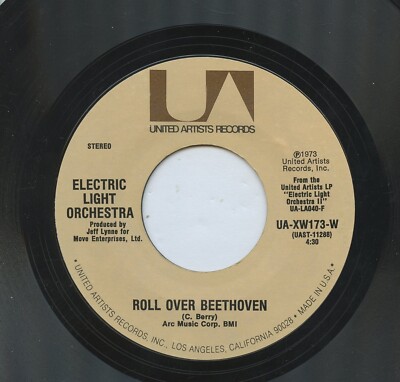 ELO  Roll Over Beethoven . Queen of the Hours .  **SHIPPING DISCOUNT . 45 rpm NM