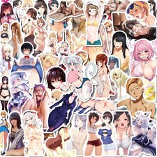 50 Pcs Ahegao Anime Girl Stickers Waifu Decals Laptop Hydro Yeti Free Shipping