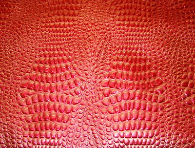 Upholstery Crocodile Swamp Leather faux Coral Rose Metallic Embossed shinny 