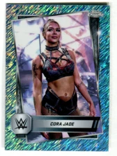 2025 Topps Chrome WWE Aqua Shimmer Refractor #136 Cora Jade 175/199 A50 059