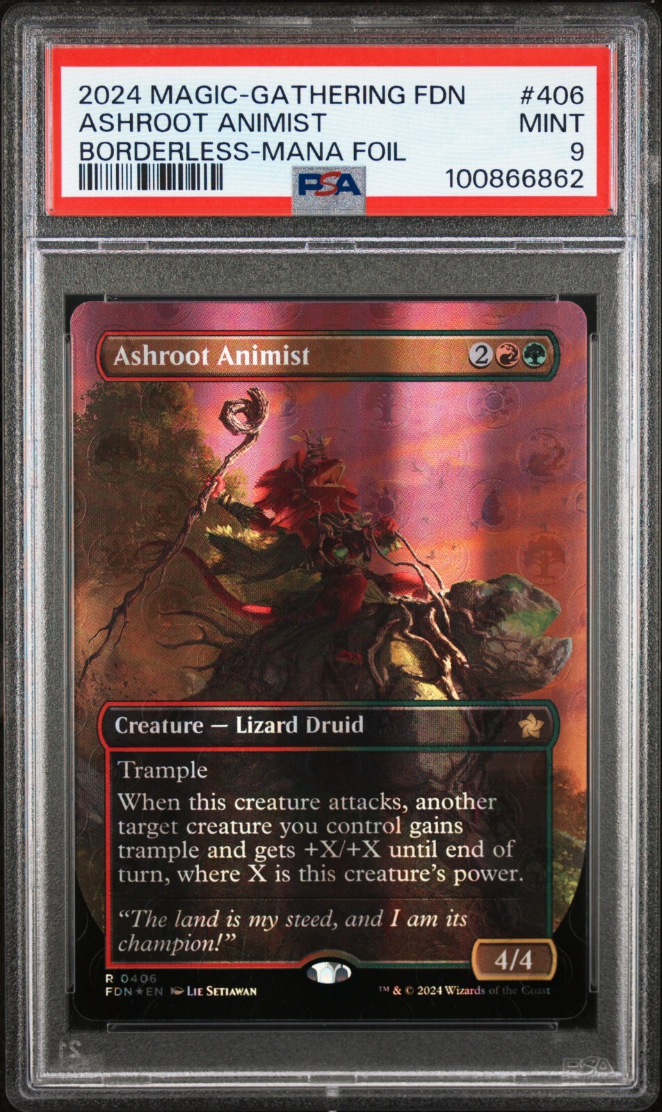 Ashroot Animist (Borderless) (Mana Foil) Foundations Foil for sale ...
