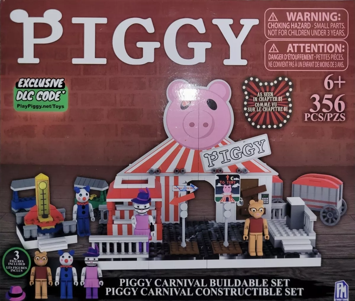 Piggy Roblox Carnival Buildable Building Set w/ Figures & DLC Code 356 Pcs  New