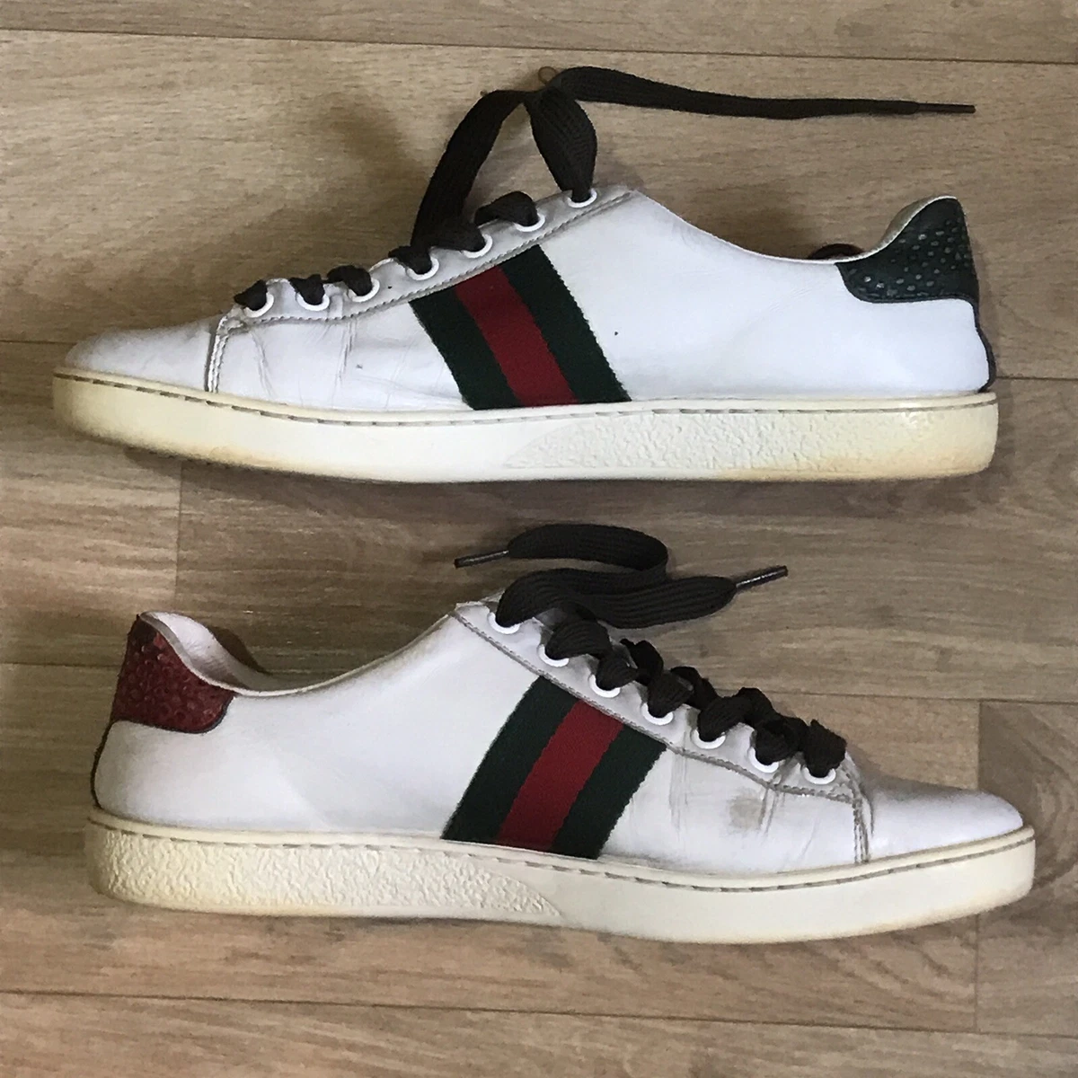 Gucci Ace Leather Sneakers - Farfetch