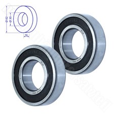 2x Radlager / Radlagerset 6206 2RS für DDR Anhänger HP500 / HP650 und andere