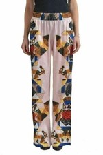 Just Cavalli Women's Multi-Color Wide Leg Casual Pants US 4 IT 40