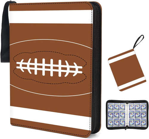 9-Pocket Football Trading Card Binder, Fits 900 Cards, 3 Rings Expandable, Archi - Picture 9 of 12