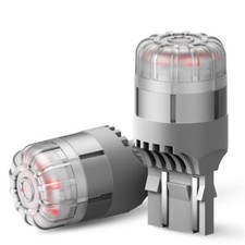 2x 7443 7440 Led Red No Hyper Flash Brake Stop Tail Parking Light Bulbs V