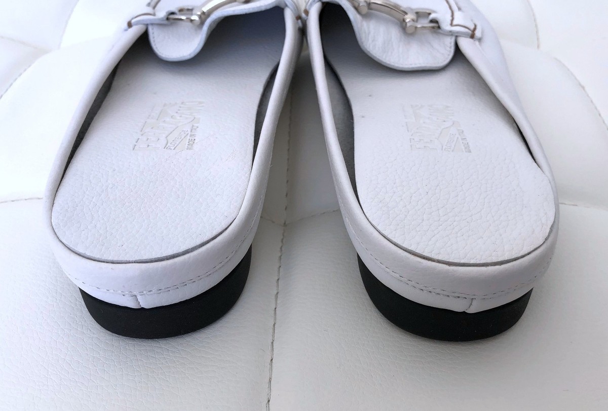 Salvatore Ferragamo White Moccasin 10 EE- BEST OFFER Salvatore Ferragamo White Dress Shoes for Men for sale | eBay main image 2