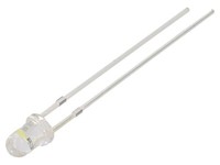 2X OSW5DP3131A-6.8HZ Led 3 Mm Kaltweiß 5800-7000Mcd 30° 3-5V 20Ma Front: GewöLbt