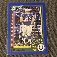 2022 Panini Classics Jeff Saturday Light Blue Timeless Tributes #010/125 COLTS