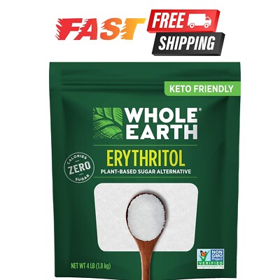 Whole Earth Erythritol Zero Calorie Sweetener, 4 lb. Bag, Free Shipping