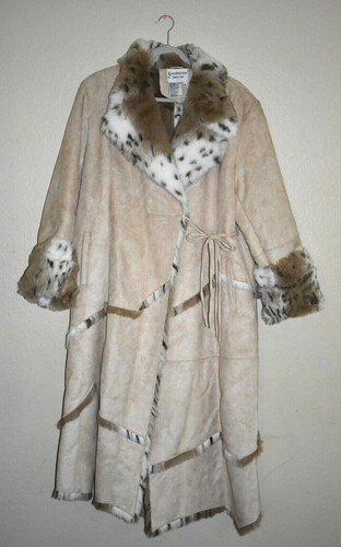 Scandinavian Faux Fur Faux Leather Coat 
