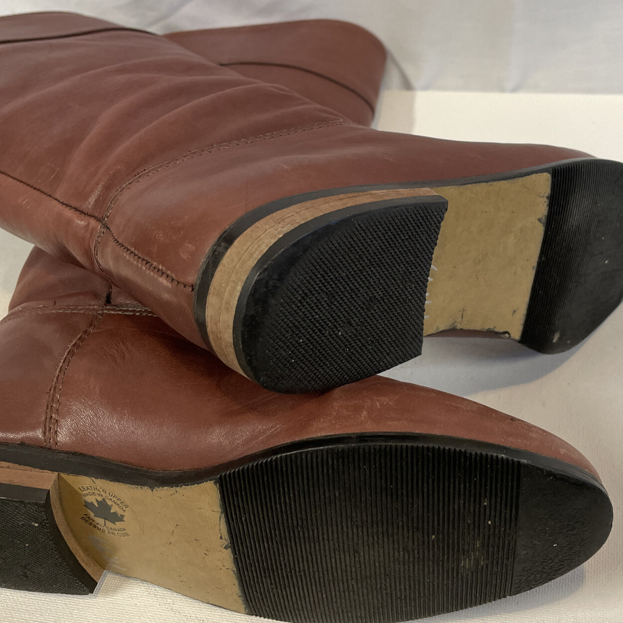 Vintage Eddie Bauer Tall Leather Warm Boots Expeditio… Gem