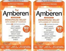Amberen Multi-Symptom Menopause Relief 120 Capsules 2 Boxes Free Shipping 3/26