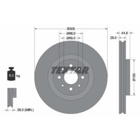 Textar 2X Bremsscheibe Vorne Ø305 Mm InnenbelüFtet FüR Alfa Romeo Mito 955 1.4