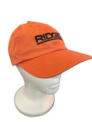 Ridgid Tools Logo Orange Mens Baseball Cap Adjustable Hat Cotton