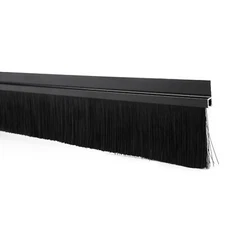 39" Door Bottom Sweep H-Shape Base Nylon Brush Black