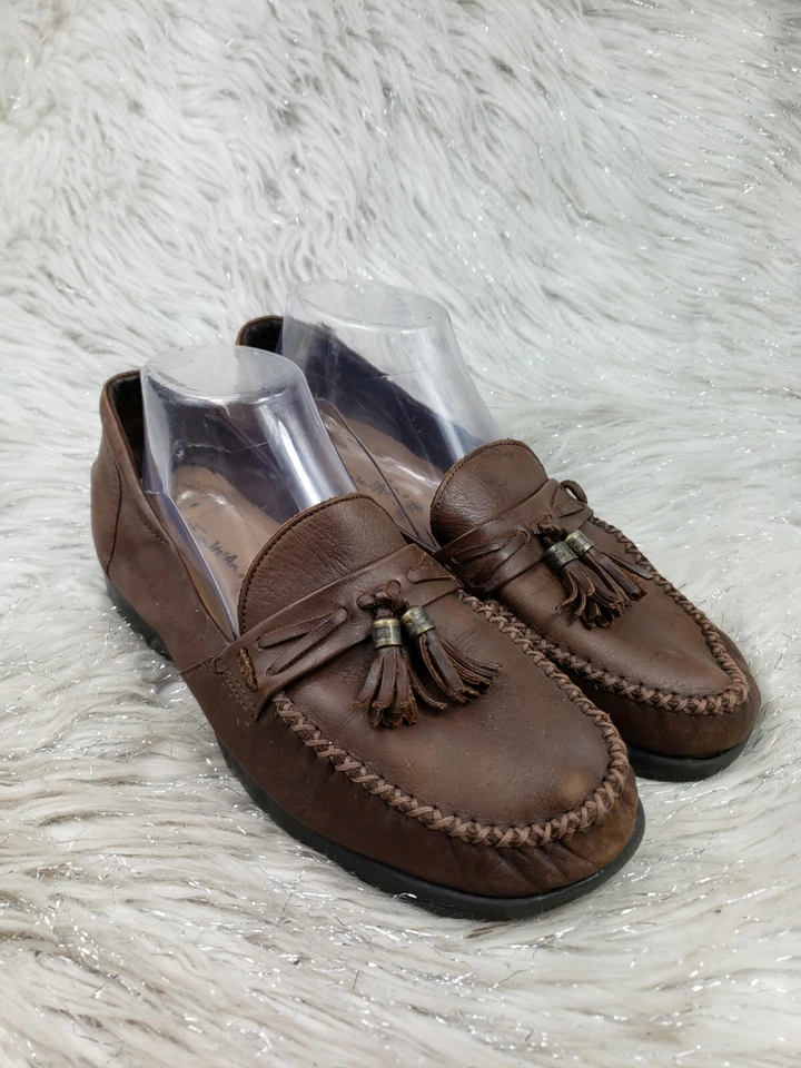 THOM MCAN 21244 Zapatos Informales Cuero Marrón Borlas Talla 9W Foto 2 de 4