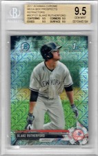 2017 BLAKE RUTHERFORD BOWMAN CHROME MEGA REFRACTOR RC BGS 9.5 TRUE GEM BREWERS