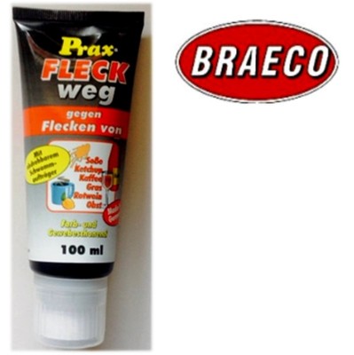 Prax Fleck Weg Fleckentferner gegen Soße Kaffee Rotwein 100ml BRAECO