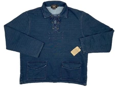 NEW DEADSTOCK Vintage Ralph Lauren RRL Indigo Shirt-Jac! L  Denim Blue  Heavy