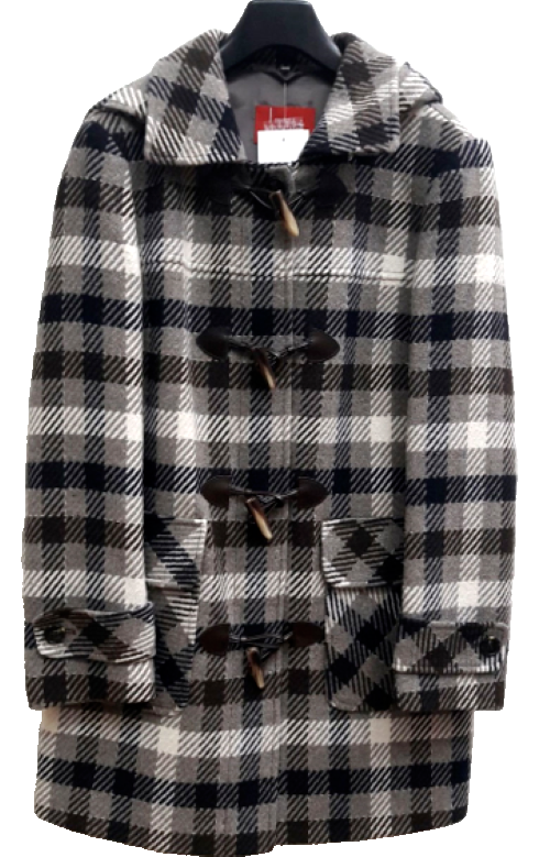 Dufflecoat Mantel Damen Rot Kariert Dufflecoat Prinzess 34-46