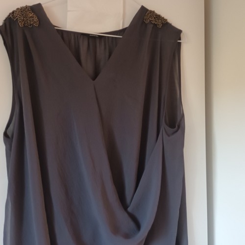 George Embellished Grey Cover Up Dress 16 Used - Picture 3 of 6