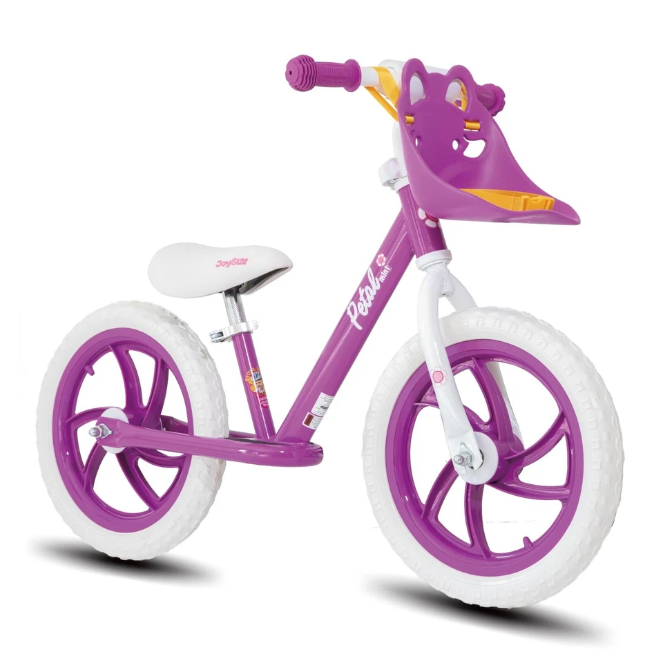 JOYSTAR 12/14 Inch Kids Balance Bike 18month-5 Year Old Toddler Bike Basket DOLL - Image 4 of 4