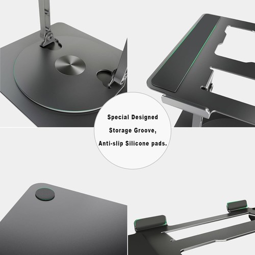 Sturdy Aluminum Laptop Holder with Ergonomic Design - Fits 10-17 Inch Devices - Picture 8 of 8
