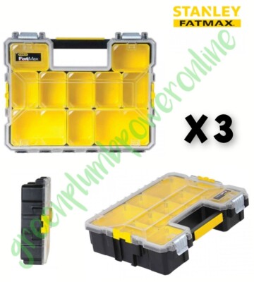Stanley FatMax Deep Pro Organizer Werkzeug Schraube Aufbewahrungskoffer Box ***DREIERPACK***